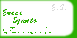 emese szanto business card